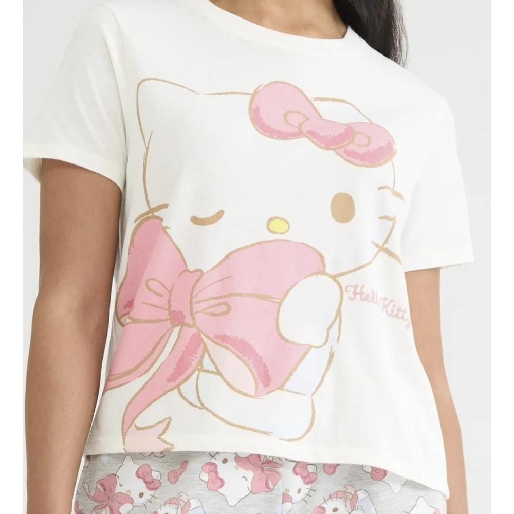 Hello Kitty White and Pink Pajama Set